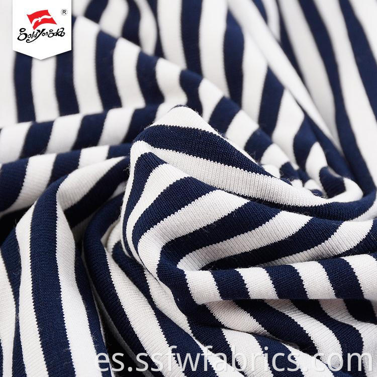 Elegant Black White Stripe Fabric